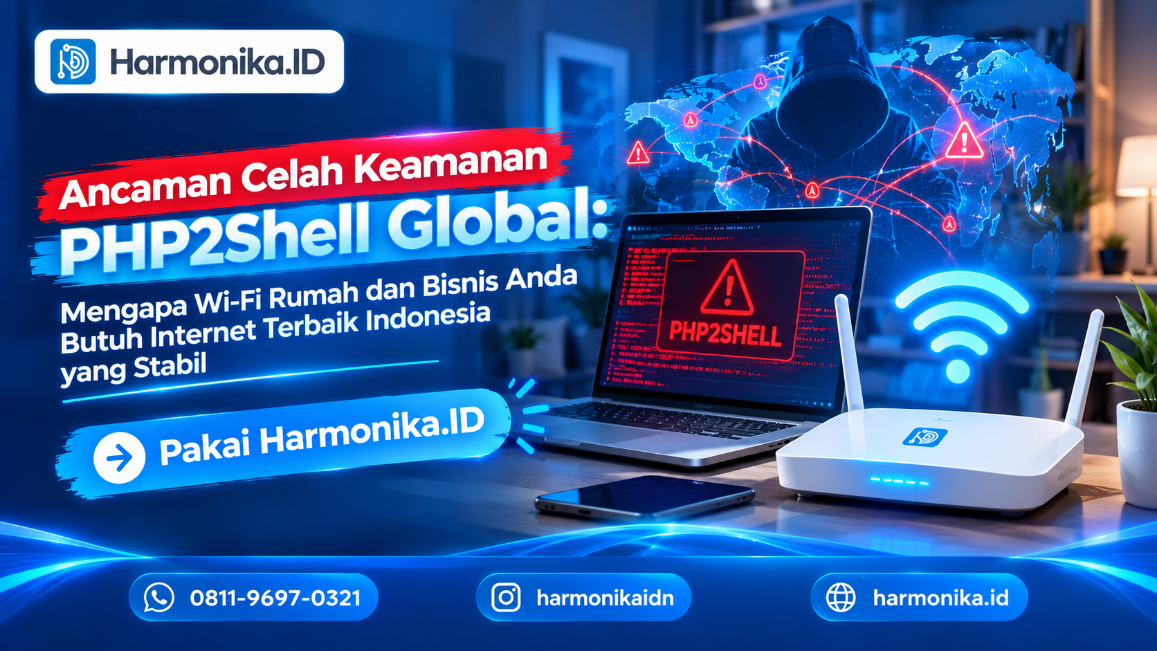 Ancaman Celah Keamanan PHP2Shell Global: Mengapa Wi-Fi Rumah dan Bisnis Anda Butuh Internet Terbaik Indonesia yang Stabil