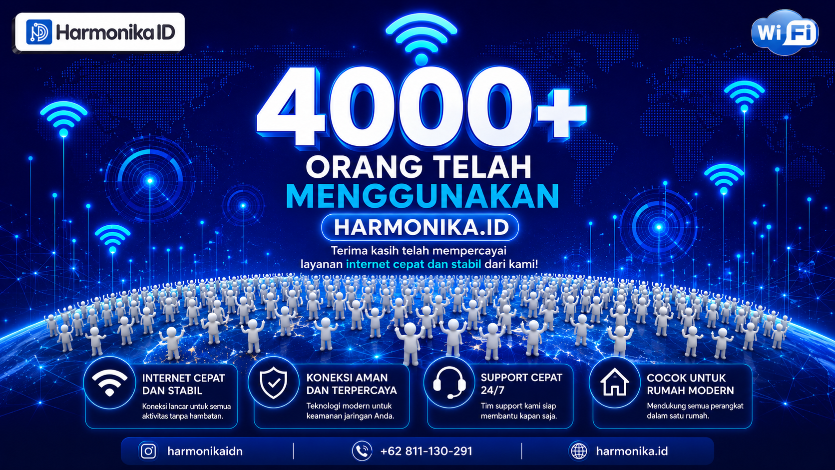 4000+ Pelanggan Telah Mempercayai Harmonika.ID: Bukti Nyata Internet Cepat dan Stabil untuk Kebutuhan Digital Masa Kini