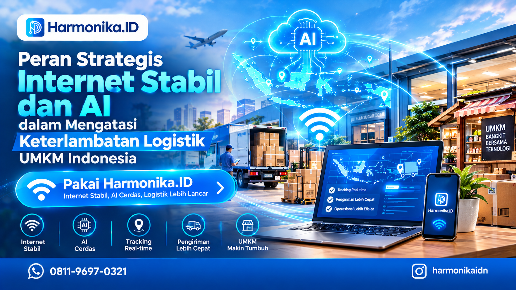 Peran Strategis Internet Stabil dan AI dalam Mengatasi Keterlambatan Logistik UMKM Indonesia