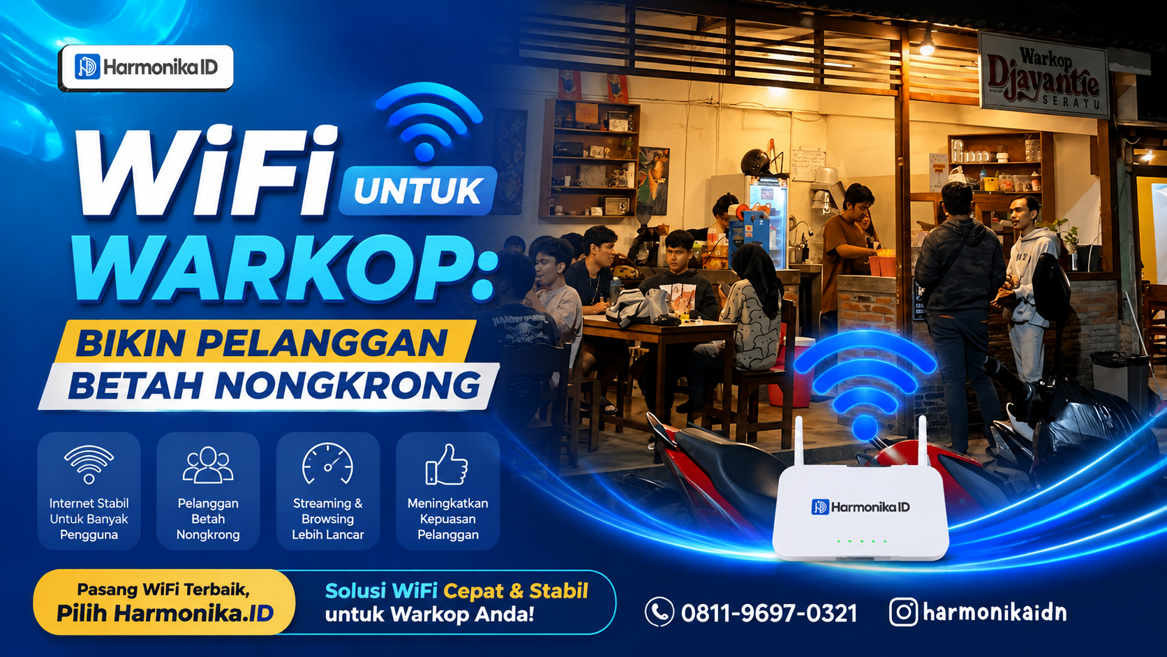 WiFi untuk Warkop: Bikin Pelanggan Betah Nongkrong