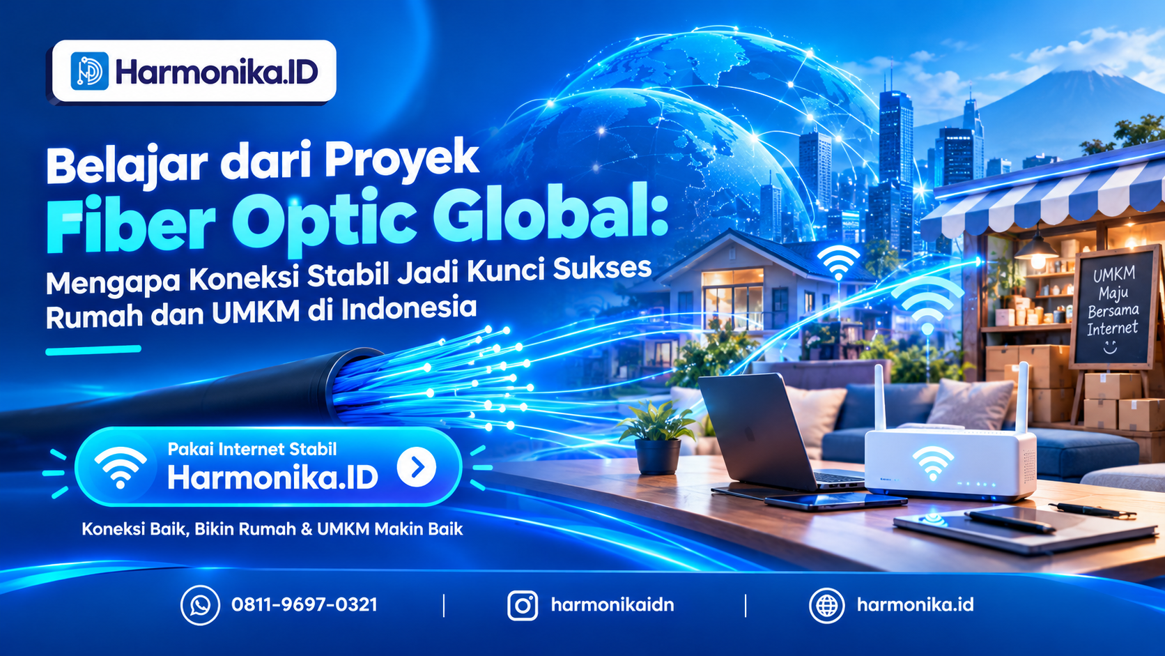 Belajar dari Proyek Fiber Optic Global: Mengapa Koneksi Stabil Jadi Kunci Sukses Rumah dan UMKM di Indonesia