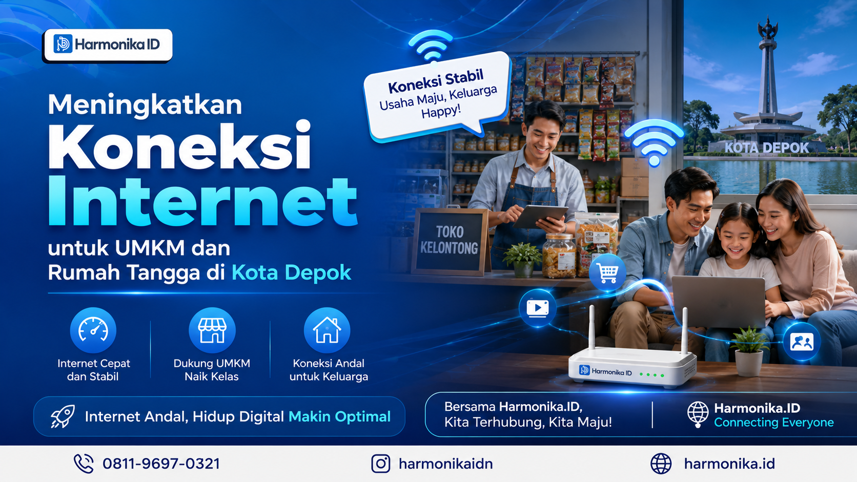 Meningkatkan Koneksi Internet untuk UMKM dan Rumah Tangga di Kota Depok