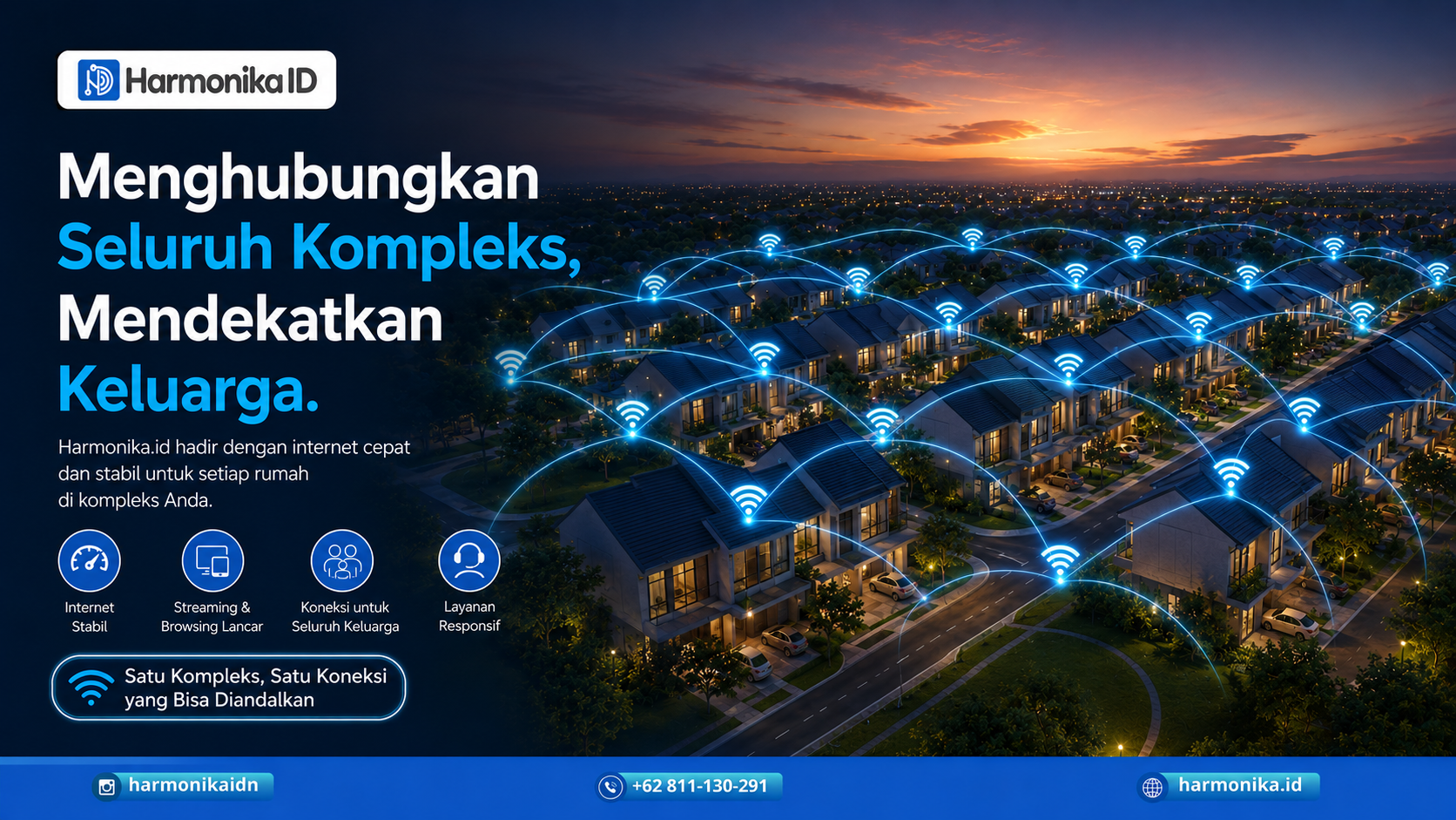 Menghubungkan Seluruh Kompleks, Mendekatkan Keluarga dengan Internet Andal dari Harmonika.id