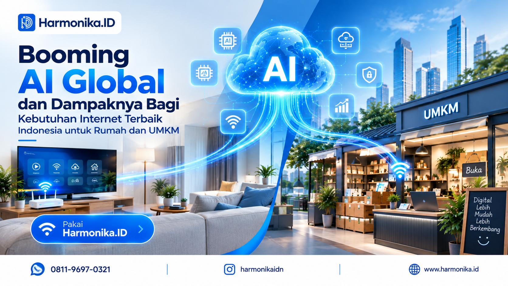 Booming AI Global dan Dampaknya Bagi Kebutuhan Internet Terbaik Indonesia untuk Rumah dan UMKM