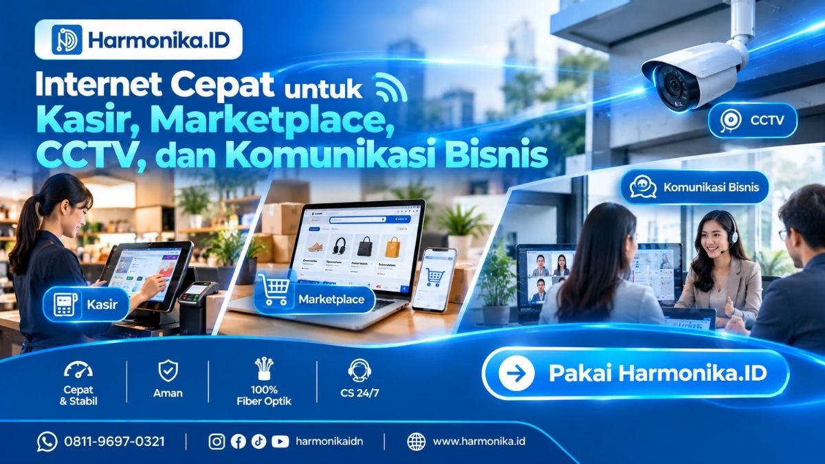 Internet Cepat untuk Kasir, Marketplace, CCTV, dan Komunikasi Bisnis