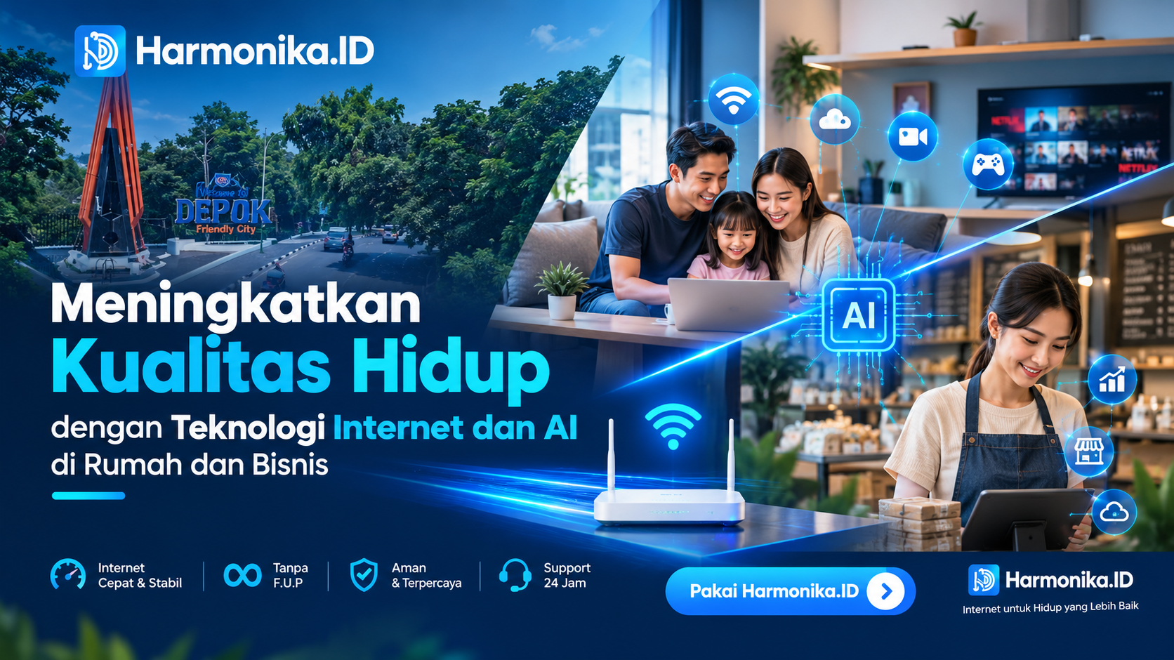 Transformasi Digital dengan Internet dan AI: Meningkatkan Kualitas Koneksi di Depok