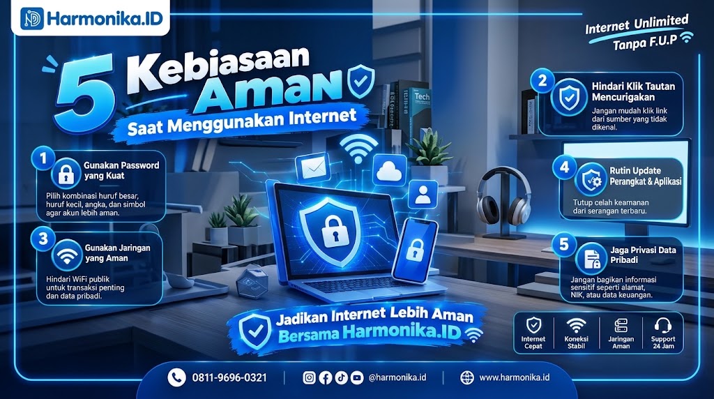 5 Kebiasaan Aman Saat Menggunakan Internet untuk Melindungi Data dan Privasi di Era Digital