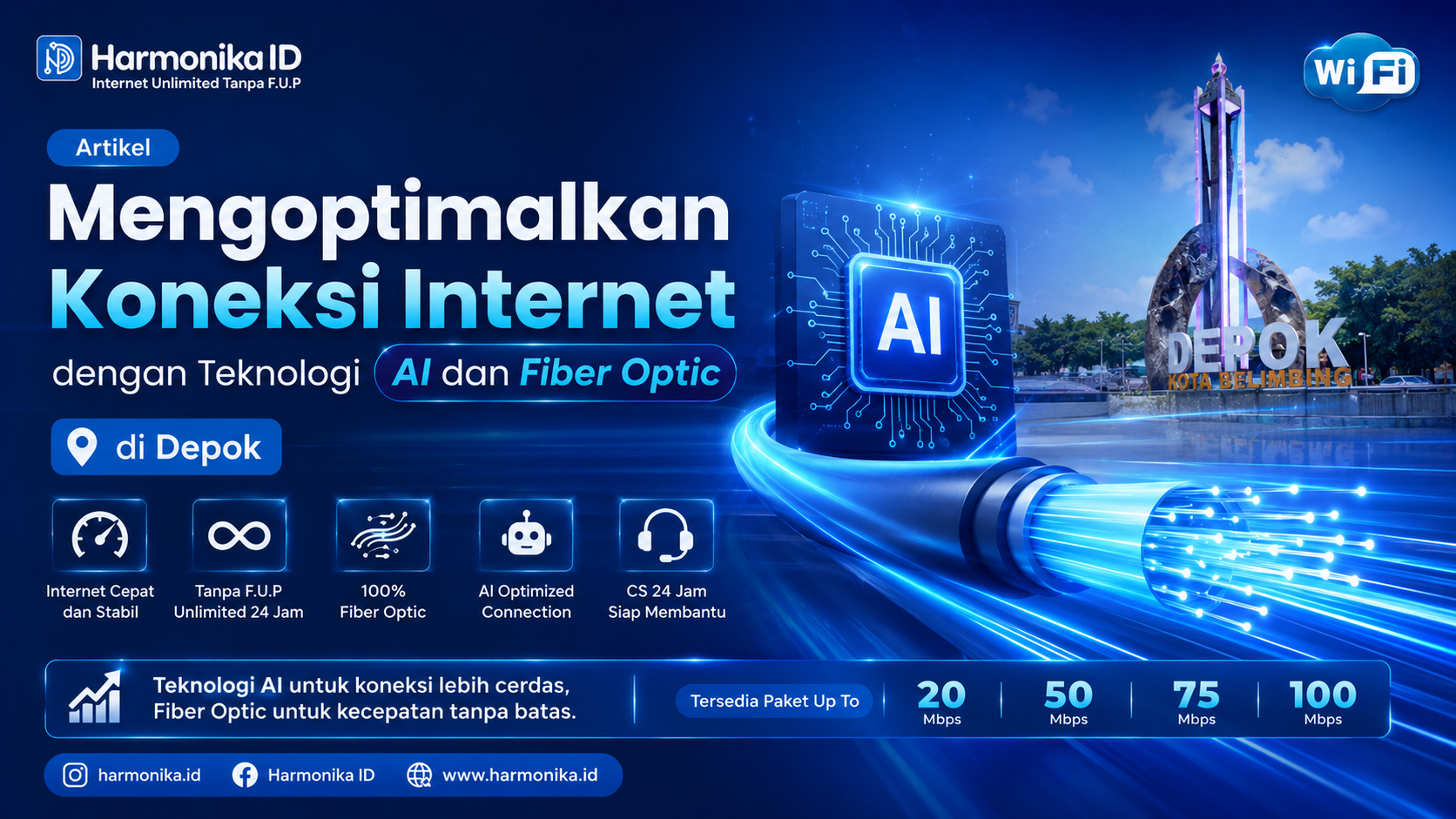 Mengoptimalkan Koneksi Internet dengan Teknologi AI dan Fiber Optic di Depok