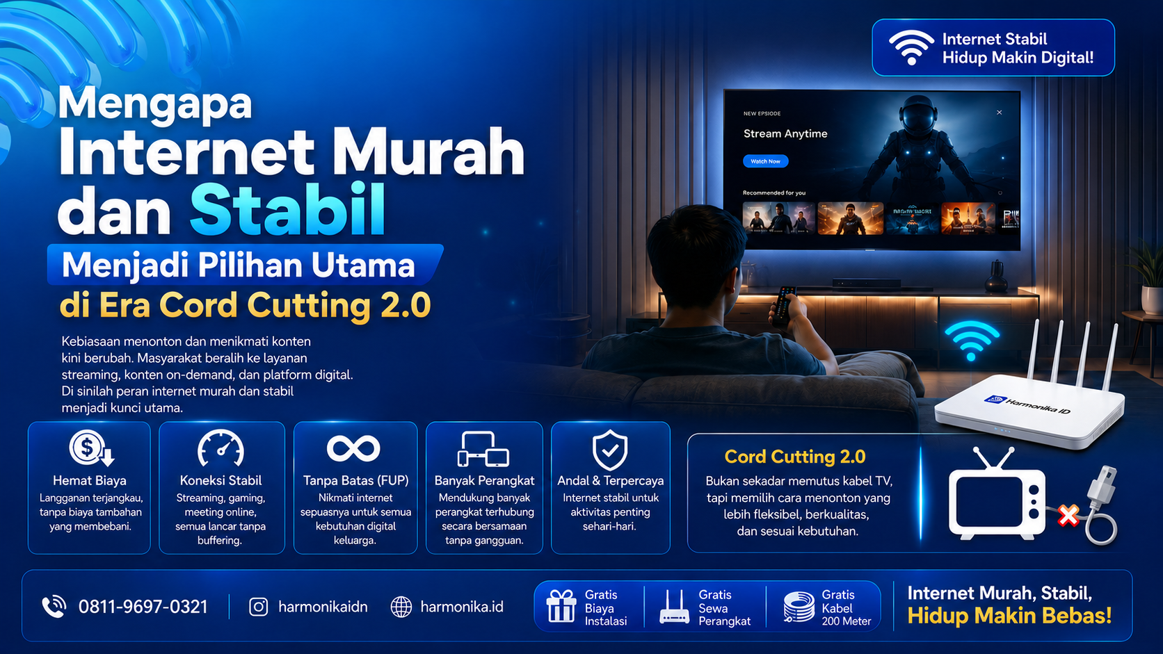 Mengapa Internet Murah dan Stabil Menjadi Pilihan Utama di Era Cord Cutting 2.0