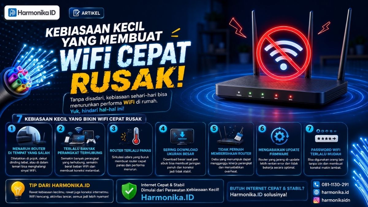 Kebiasaan Kecil yang Membuat WiFi Cepat Rusak