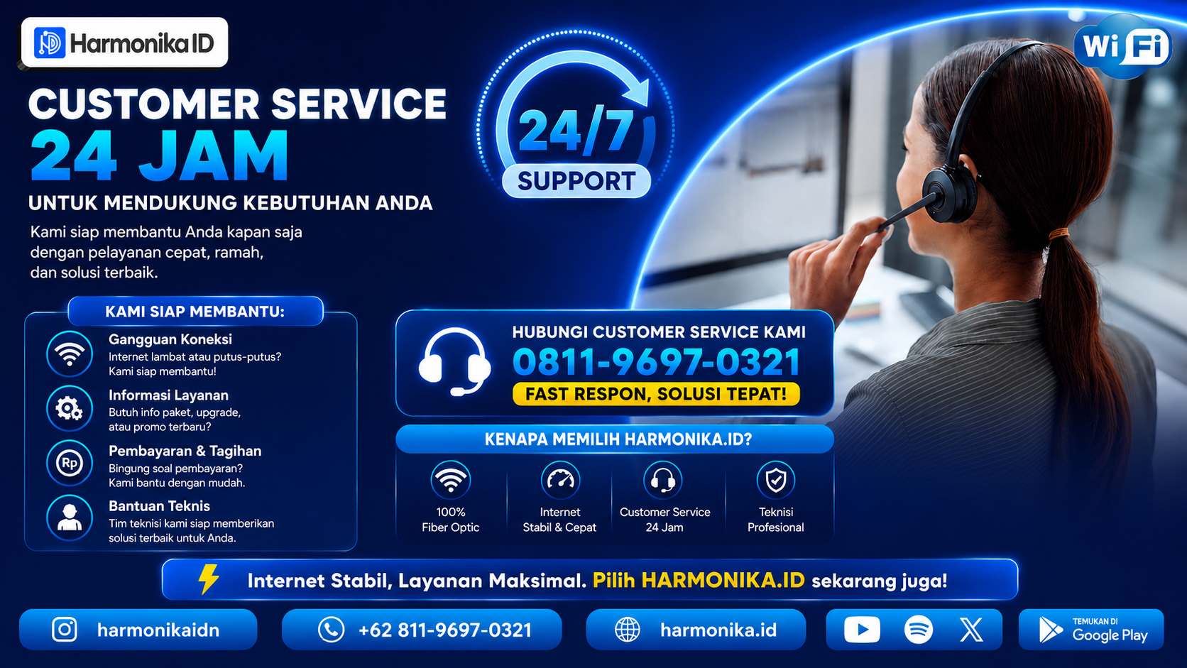 Customer Service Harmonika.ID 24 Jam: Siap Membantu Kebutuhan Internet Anda