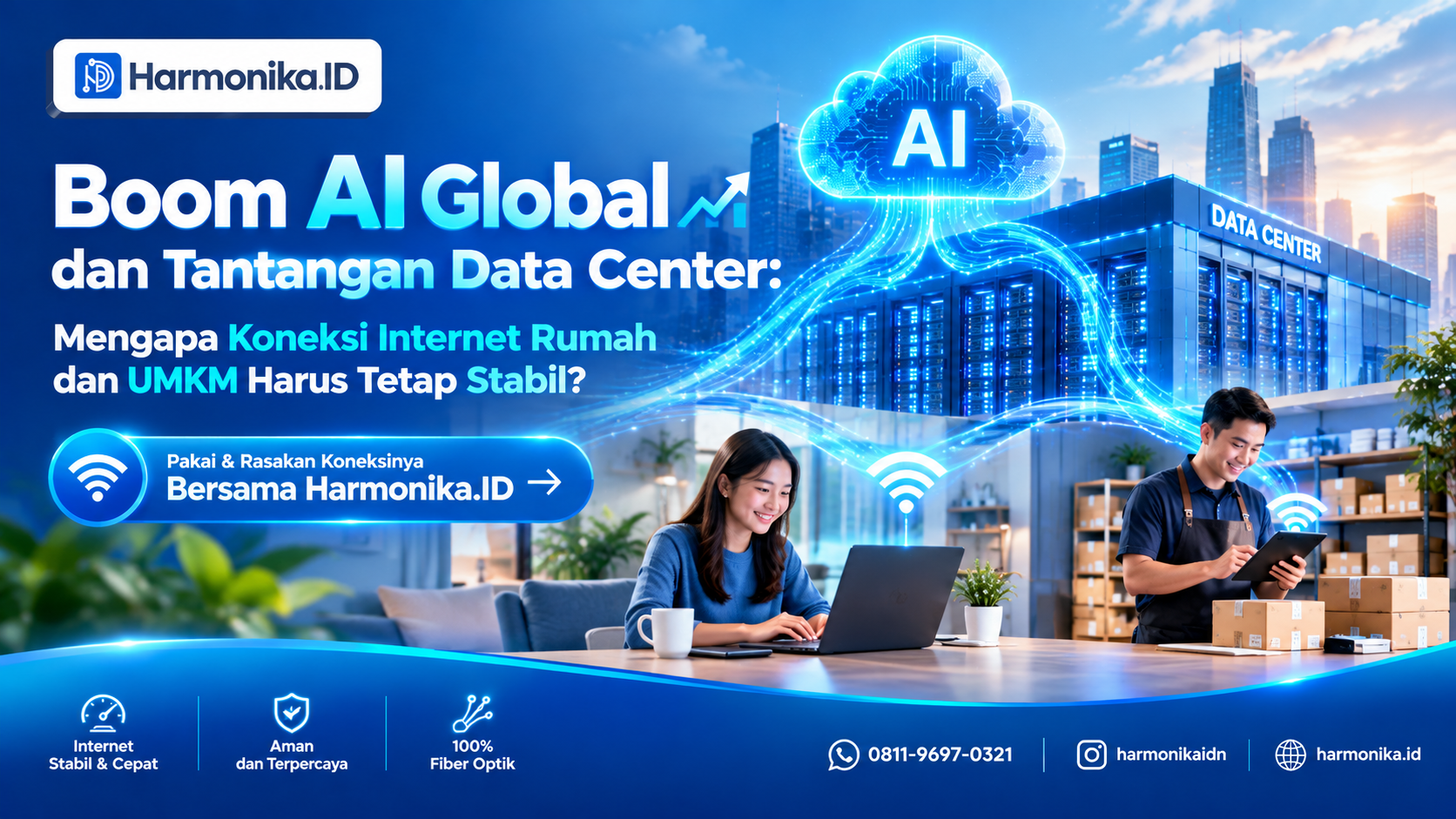 Boom AI Global dan Tantangan Data Center: Mengapa Koneksi Internet Rumah dan UMKM Harus Tetap Stabil?