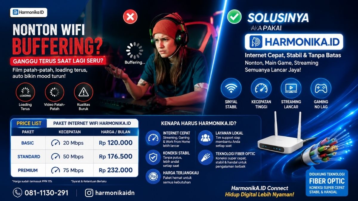 Nonton Masih Buffering? Saatnya Beralih ke Internet Stabil Bersama Harmonika.ID