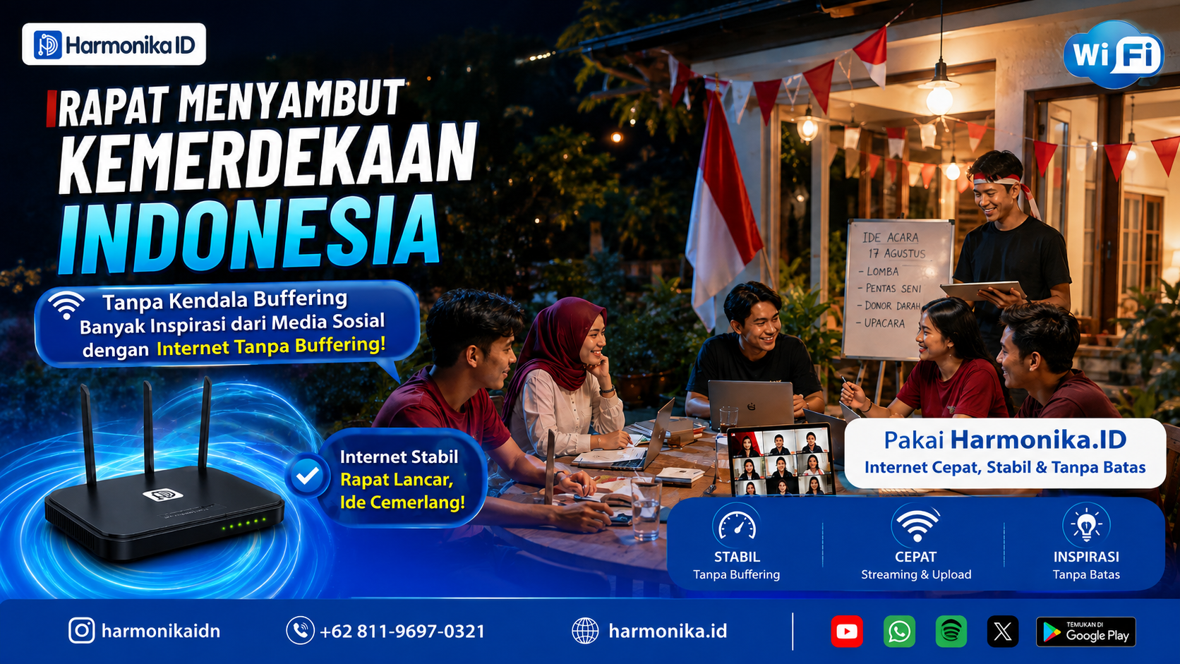 Rapat Menyambut Kemerdekaan Indonesia: Ide, Kolaborasi, dan Pentingnya Internet Stabil