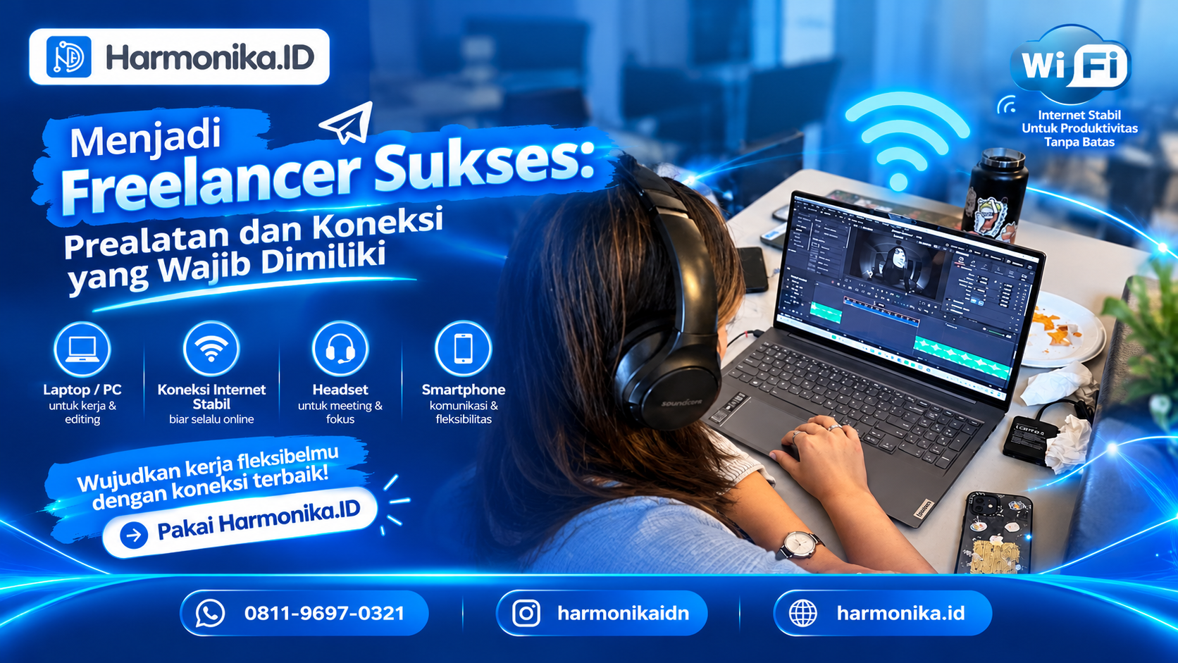 Menjadi Freelancer Sukses: Peralatan dan Koneksi Internet Stabil yang Wajib Dimiliki untuk Produktivitas Tanpa Batas