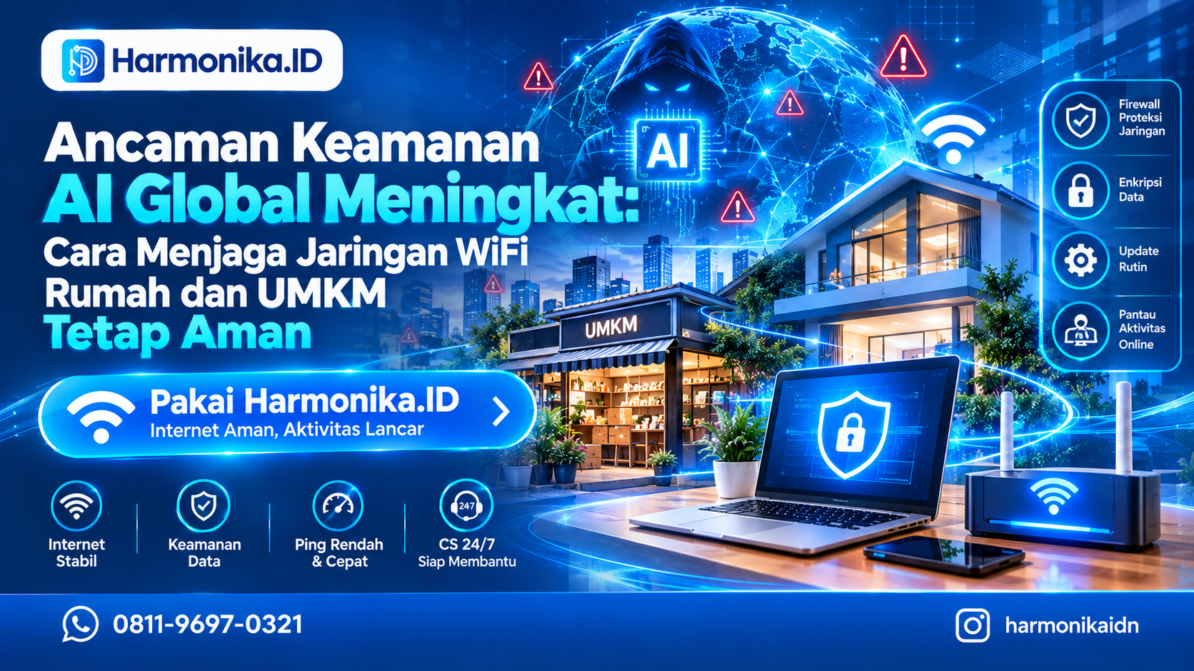 Ancaman Keamanan AI Global Meningkat: Cara Menjaga Jaringan WiFi Rumah dan UMKM Tetap Aman