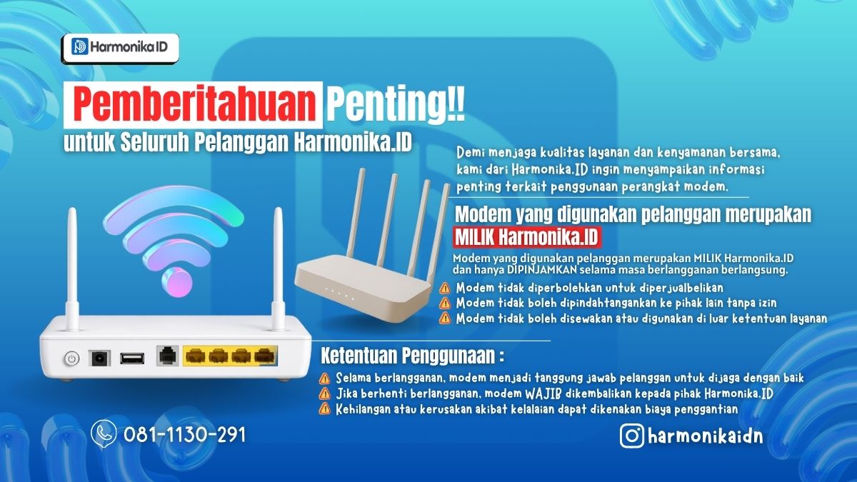 Pemberitahuan Penting untuk Seluruh Pelanggan Harmonika.ID