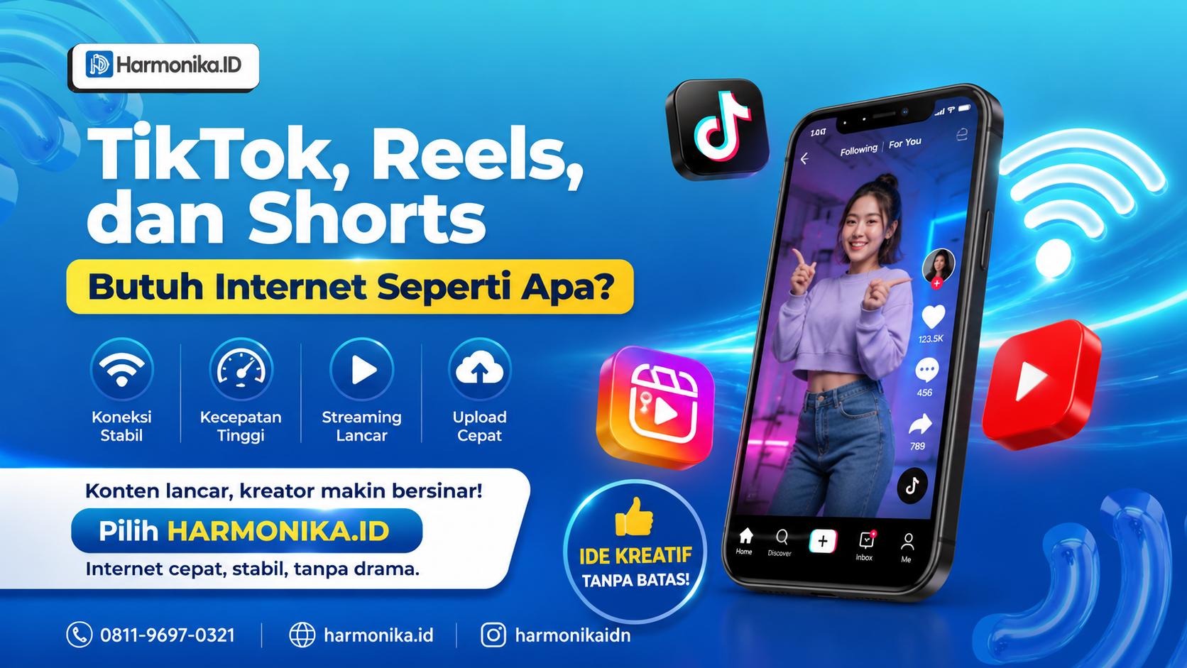 TikTok, Reels, dan Shorts Butuh Internet Seperti Apa?