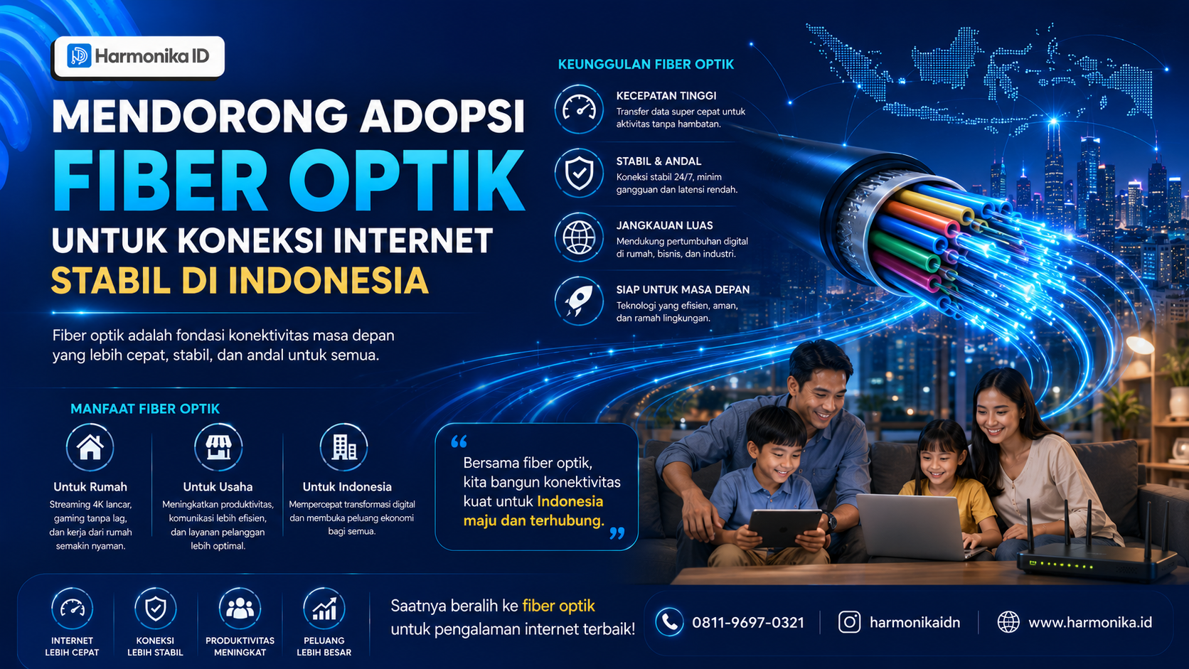 Mendorong Adopsi Fiber Optik untuk Koneksi Internet Stabil di Indonesia