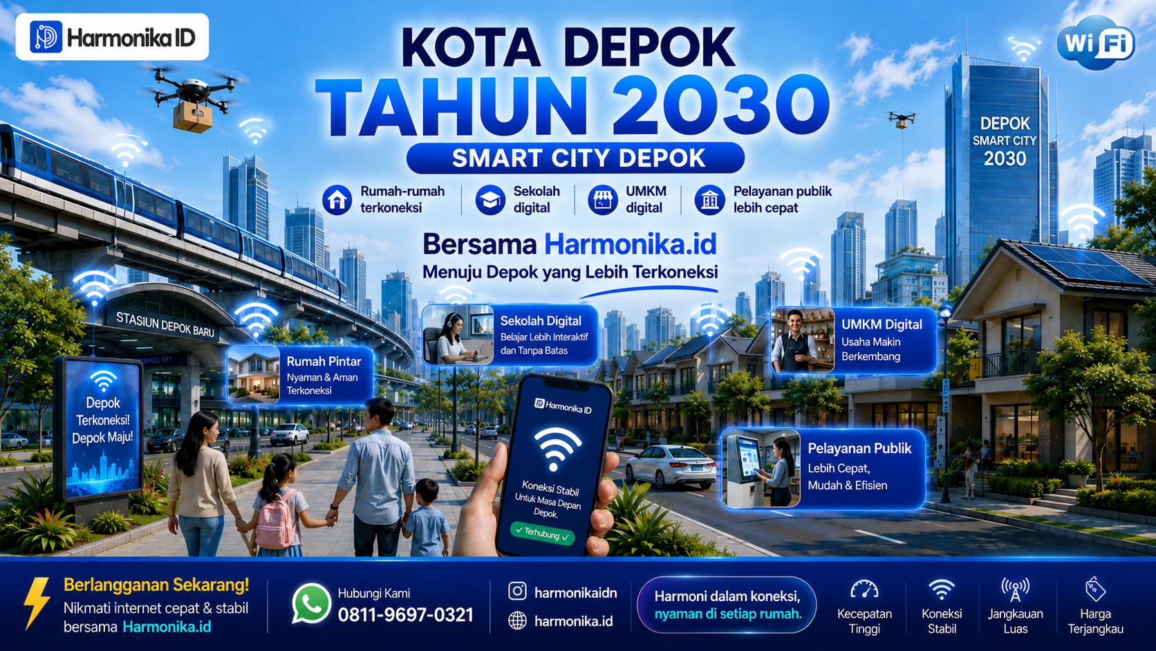 KOTA DEPOK 2030: SMART CITY YANG TERKONEKSI BERSAMA HARMONIKA.ID