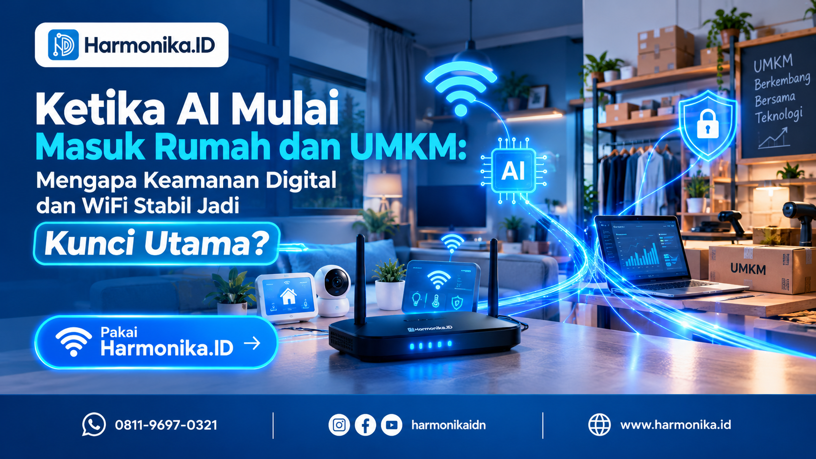 Ketika AI Mulai Masuk Rumah dan UMKM: Mengapa Keamanan Digital dan WiFi Stabil Jadi Kunci Utama?