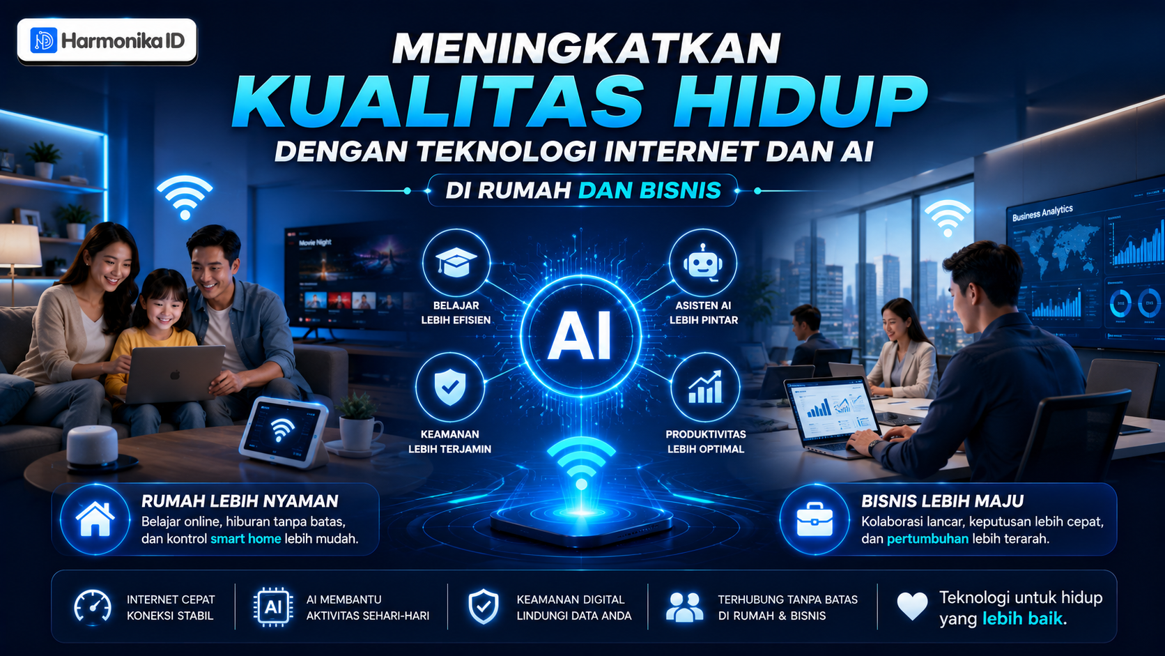 Meningkatkan Kualitas Hidup dengan Teknologi Internet dan AI di Rumah dan Bisnis