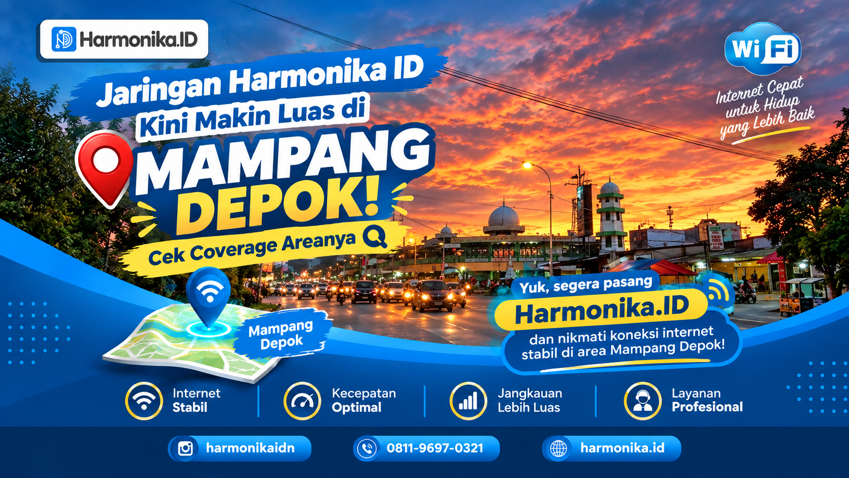 Jaringan Harmonika.ID Kini Makin Luas di Mampang Depok: Solusi Internet Stabil untuk Rumah dan Usaha