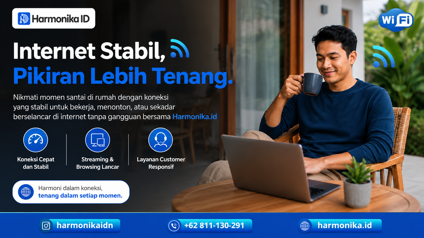 Internet Stabil, Pikiran Lebih Tenang Bersama Harmonika.ID