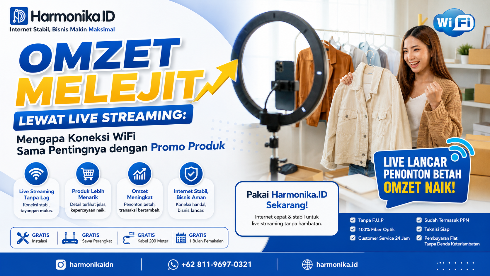Omzet Melejit Lewat Live Streaming: Mengapa Koneksi WiFi Sama Pentingnya dengan Promo Produk?