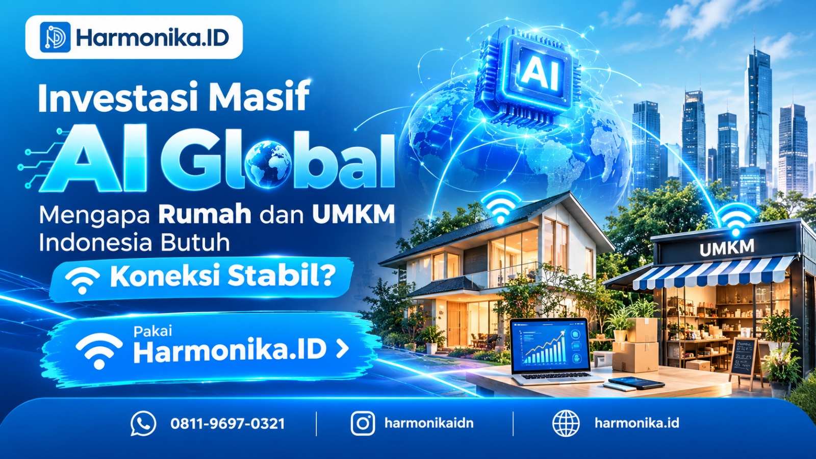Investasi Masif AI Global: Mengapa Rumah dan UMKM Indonesia Butuh Koneksi Stabil?